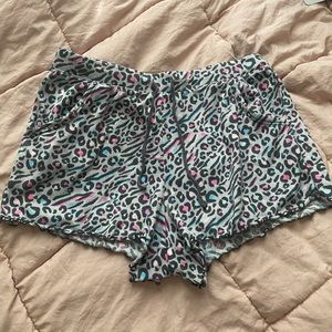 Multicolor Cheetah Print Sleep Shorts